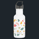 Garrafa Padrão pastel moderno de terrazzo<br><div class="desc">Pastel terrazzo design moderno. Totalmente personalizável: você pode alterar as cores do padrão se quiser.</div>