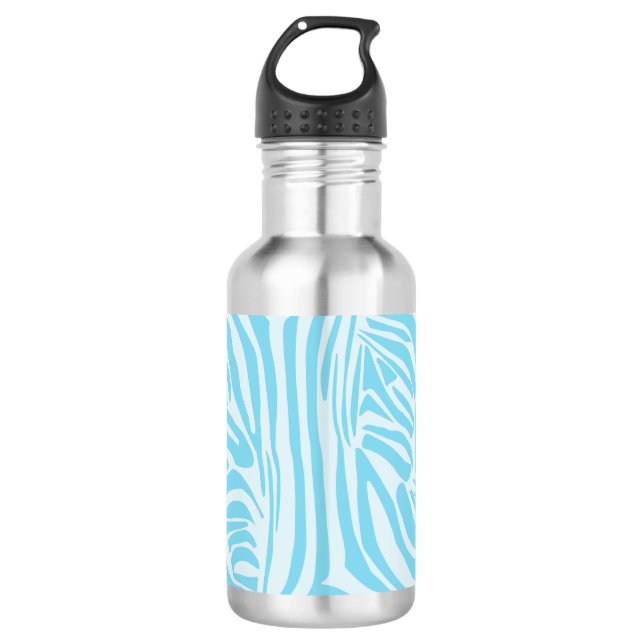 Garrafa Padrão Zebra Azul (Frente)