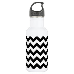 Garrafa Padrão Ziguezague Preto e Branco, Padrão Chevron