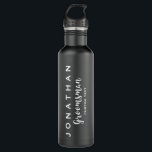 Garrafa Padrinho de casamento Personalizado Casamento Favo<br><div class="desc">Seu padrinho de casamento vai adorar este obrigado de casamento personalizado que você oferece/favorece com uma fonte moderna de escrita. Adicione seu nome ou monograma e outra linha de texto (data, local do casamento, etc.) Altere facilmente a cor de fundo para corresponder às cores do seu casamento - basta clicar...</div>