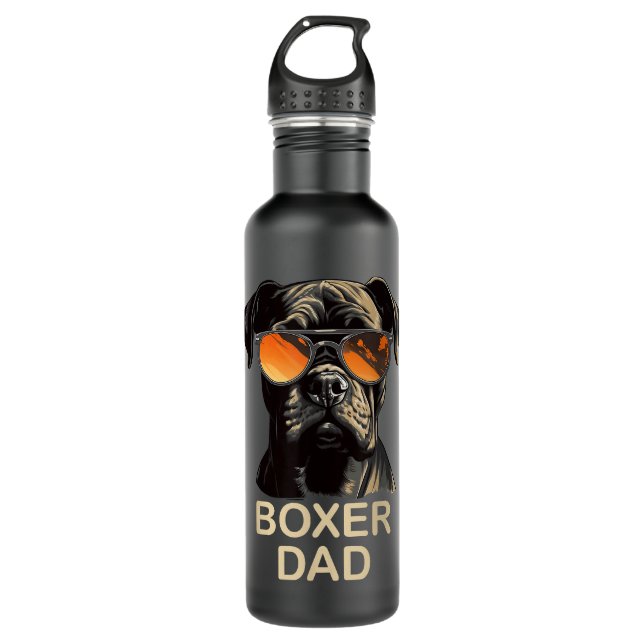 Garrafa Pai Boxer Proprietário do Cachorro Gift Engraçado  (Frente)