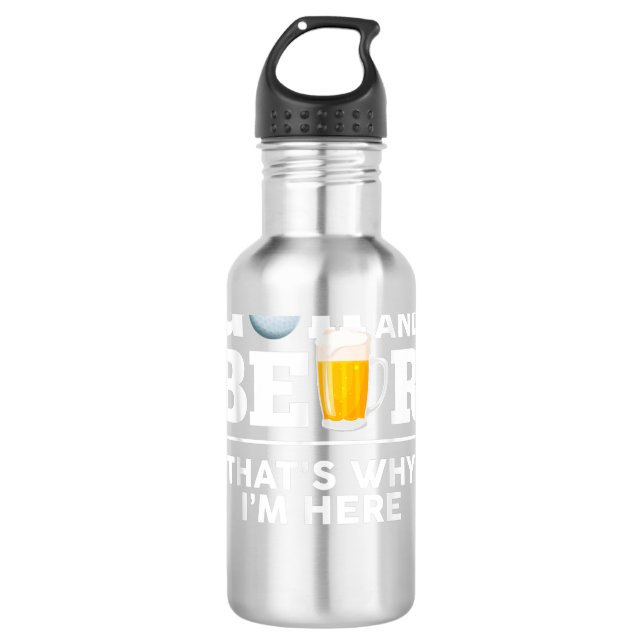Garrafa Pai de golfe e de cerveja Bebendo engraçada (Frente)