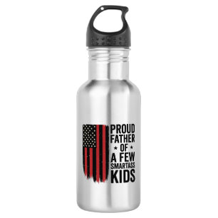 Garrafa Pai Orgulhoso de Alguns Filhos Sabichões Camisa Pa