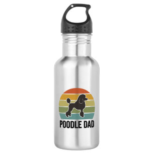 Garrafa Pai Poodle Vintage Pôr-do-Sol Amante de Cachorro D