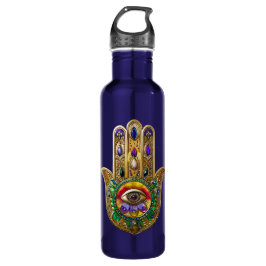 Garrafa Painted Gold Hamsa Amethyst Ruby Third Eye
