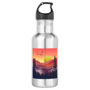 Garrafa Paisagem das Montanhas Crimson