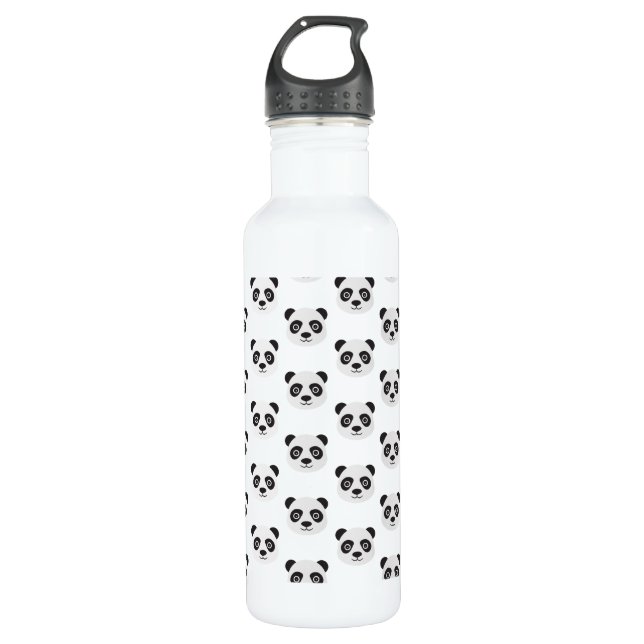 Garrafa Panda Face Black and White Bear Stainless Steel Wa (Frente)