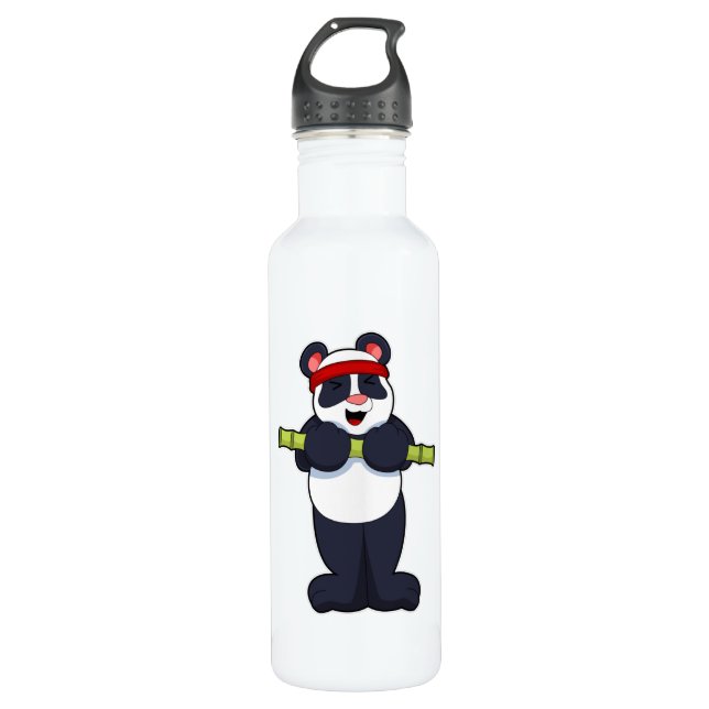 Garrafa Panda no Work out com Bamboo Weight (Frente)