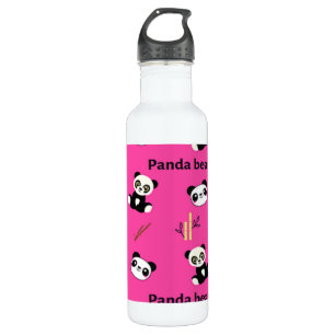 Garrafa Panda Urso em rosa