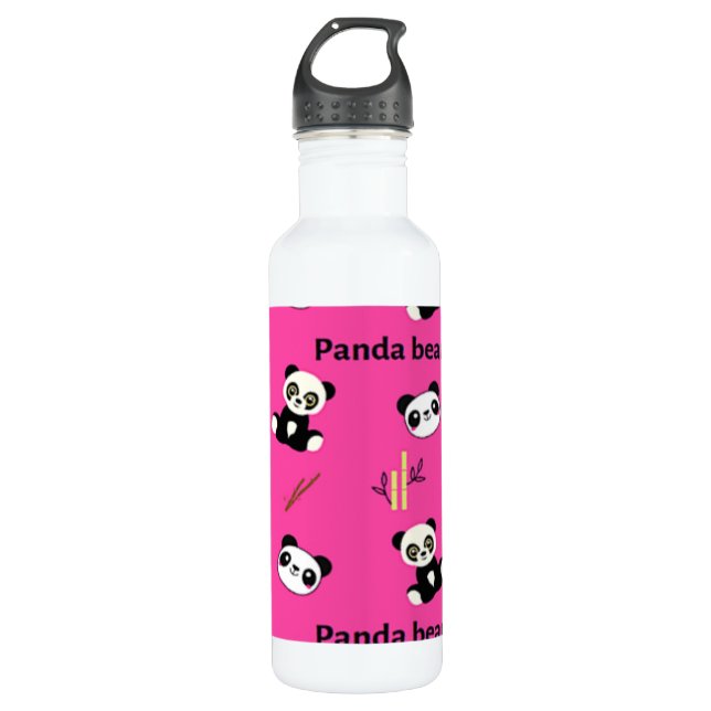 Garrafa Panda Urso em rosa (Frente)