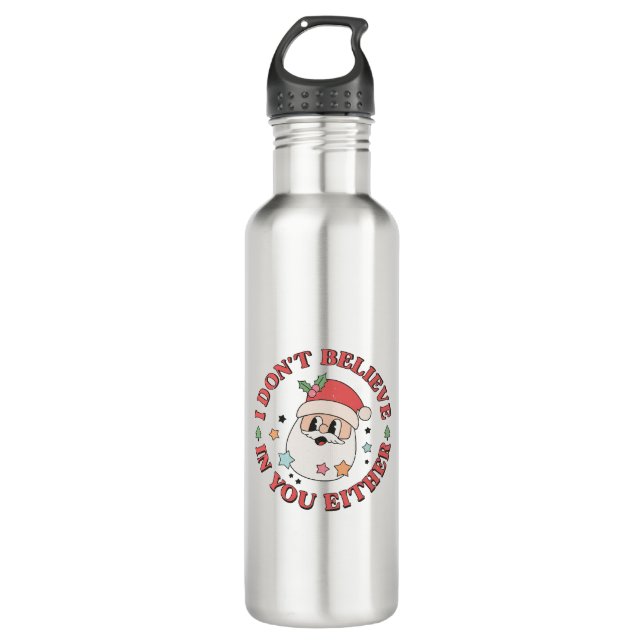 Garrafa Papai Noel Engraçado de Natal  (Frente)