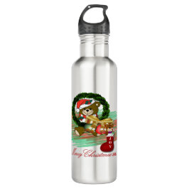 Garrafa Papais noeis Joy Sock Christmas Water Bottle