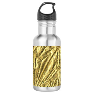 Garrafa Papel alumínio dourado brilhante