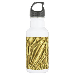 Garrafa Papel alumínio dourado brilhante