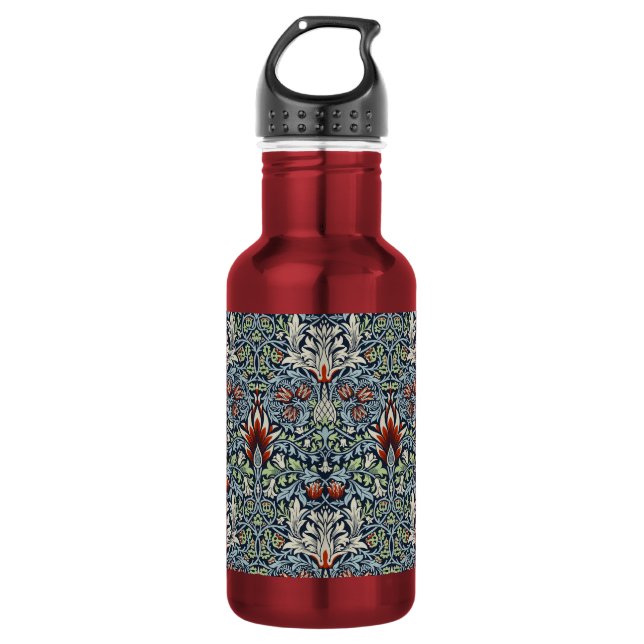 Garrafa Papel de Parede Floral Morris Navy Blue Snakeshead (Frente)
