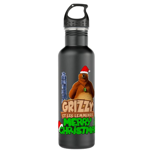 Garrafa Para Homens, Grizzy De Natal E Lemmings Aw (Frente)