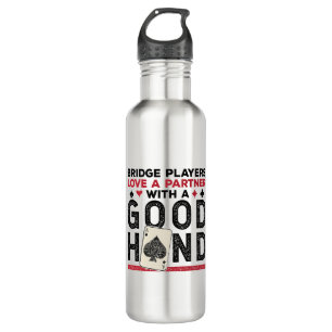 Garrafa Parceiro Funny Bridge Player Boa Mão