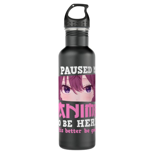 Garrafa Parei Meu Anime Para Estar Aqui Otaku Kawaii Anime (Frente)