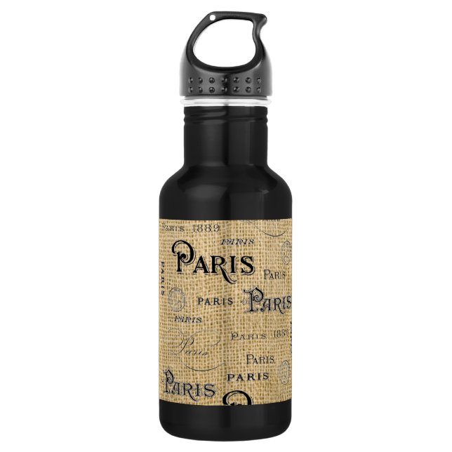 Garrafa Paris em Burlap (Frente)