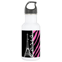 Paris; Impressão cor-de-rosa & preto da zebra