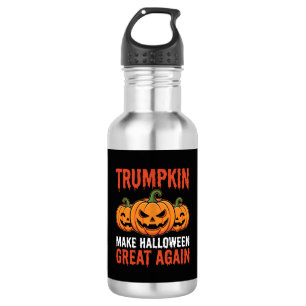 Garrafa Paródia engraçada de abóbora Trumpkin de Halloween
