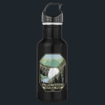 Garrafa Parque Nacional do Yellowstone Gibbon Falls Vintag<br><div class="desc">Trabalho de arte de vetor Yellowstone. O parque tem canyons dramáticos,  rios alpinos,  florestas exuberantes,  primaveras quentes e geysers,  incluindo a mais famosa,  a Velha Fiel.</div>