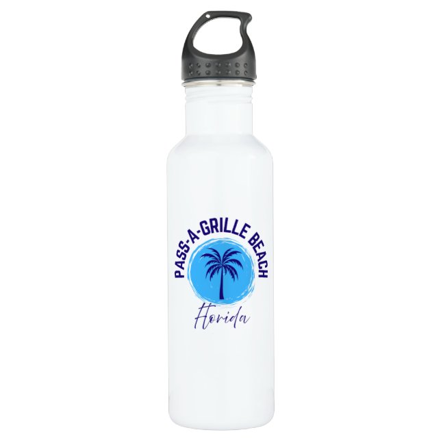 Garrafa Pass-A-Grille Beach Florida Water Bottle (Frente)