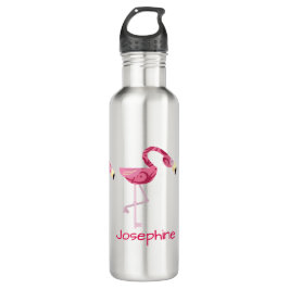 Garrafa Pássaro Flamingo Rosa Personalizado