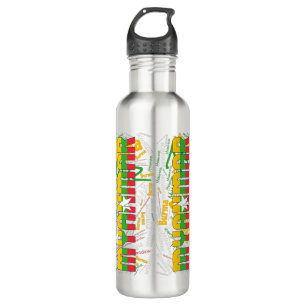 Garrafa Patriótico Geminado de Bandeira de Mianmar