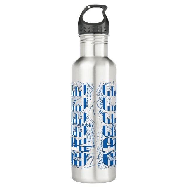 Garrafa Patriótico Gorgeo grécia Flag (Frente)
