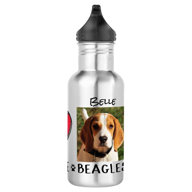 Garrafa Paz Amor Beagles Amantes de Cães (Direita)