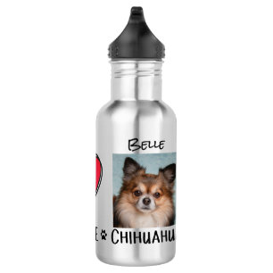 Garrafa Paz Amor Chihuahua Amantes de Cães