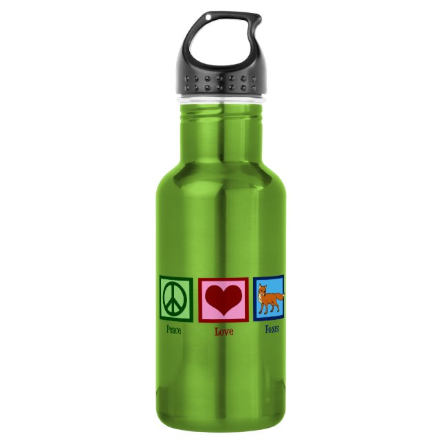 Garrafa Paz Amor Raposas (Frente)