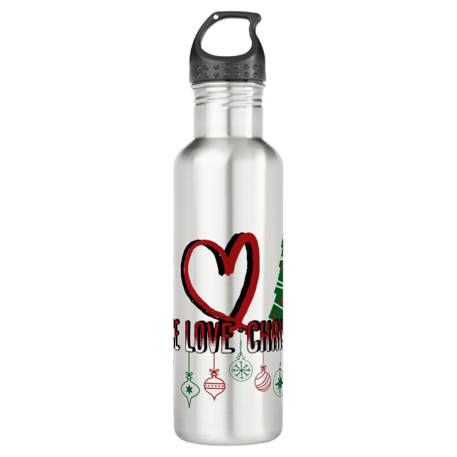 Garrafa Paz e Amor Natal (Frente)