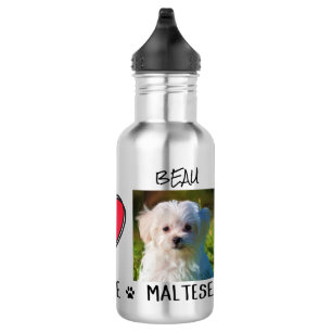 Garrafa Peace Love maltês Dog Lovers