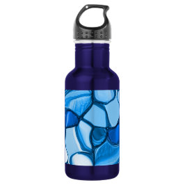 Garrafa Pedras redondas em tons de azul real