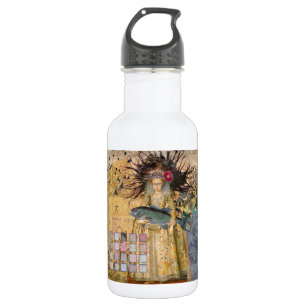 Garrafa Peixes Mulher Vintage Gótico Clássico 