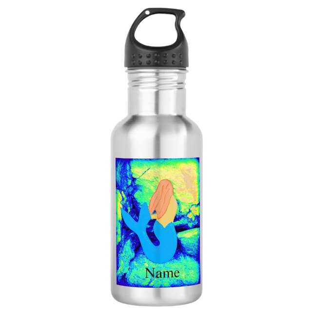 Garrafa pele de design de sereia de cauda azul para ipod t (Frente)