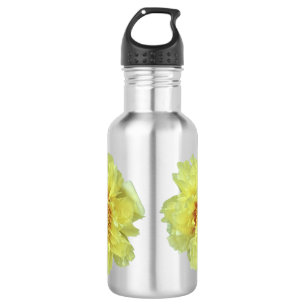 Garrafa Peônias ouros em Prata no chão