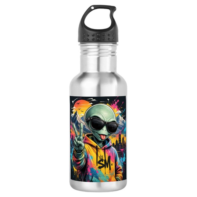 Garrafa Pequeno Amigo Alien Espacial (Frente)