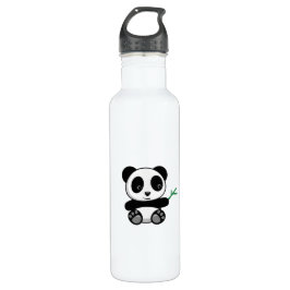 Garrafa Pequeno Panda Bonito com um Bambu Stick