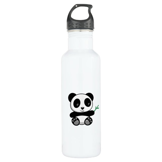Garrafa Pequeno Panda Bonito com um Bambu Stick (Frente)