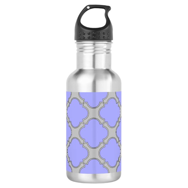 Garrafa Perfurador quatrefoil e cinza (Frente)