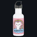 Garrafa Permaneça Hidificado de Cat Unicorn<br><div class="desc">Gato de Água de Aço de Unicórnio Gato Gato Fiel Hidratado - Nada como uma bebida refrescante para manter os fluidos levantados. Mantenha-se atualizado com este cheio de garrafa de água de aço inox "picante". Apresentando a fantasia metágica estrela cheia de nossa loja... introduzir o... Milho de Gato! É isso...</div>