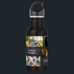 Garrafa Personalização da Colagem de Fotos Moderna Persona<br><div class="desc">Uma família em crescimento significa também uma biblioteca crescente de fotos. Dê esta garrafa de água negra personalizada a alguém especial,  eles certamente amarão suas memórias queridas mostradas dessa forma. Personalize adicionando seu nome "Você é o melhor... " (mãe,  vovó,  amiga,  pai,  granpa,  tia,  tio... você o chama)</div>