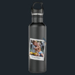 Garrafa Personalização de Foto em Cute<br><div class="desc">Altere facilmente a foto,  os nomes e a cor de fundo para se adequar ao seu estilo. Presente perfeito para pai,  vovô ou mãe como estocador personalizado neste feriado</div>