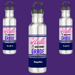 Garrafa Personalizado De Volta Ao Segundo Grau Da Escola<br><div class="desc">Garrafa de aço inoxidável de segundo grau personalizada de volta à escola. Personalize-o com o seu nome para uma aparência exclusiva de cinta.</div>