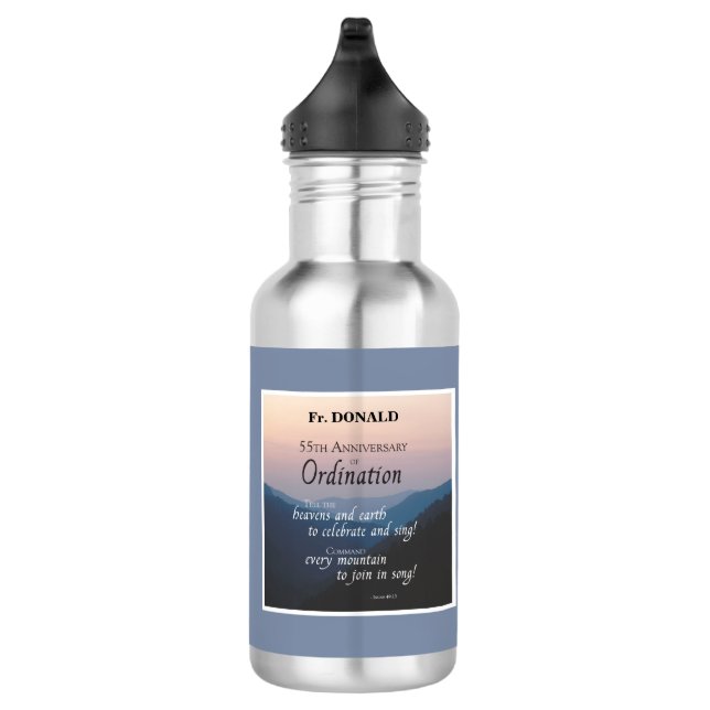 Garrafa Personalizar 55.o Parabéns de Ordenação de Anivers (Direita)