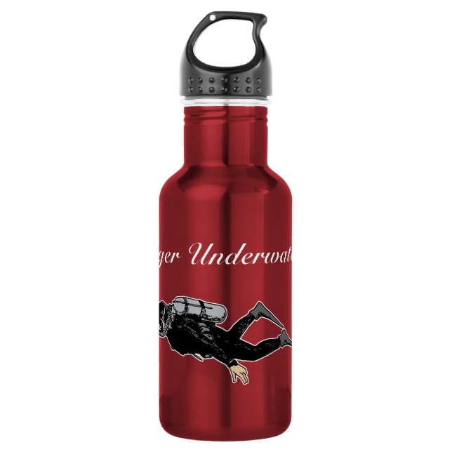 Garrafa Personalizar o estilo Silhouter Diver Scuba (Frente)
