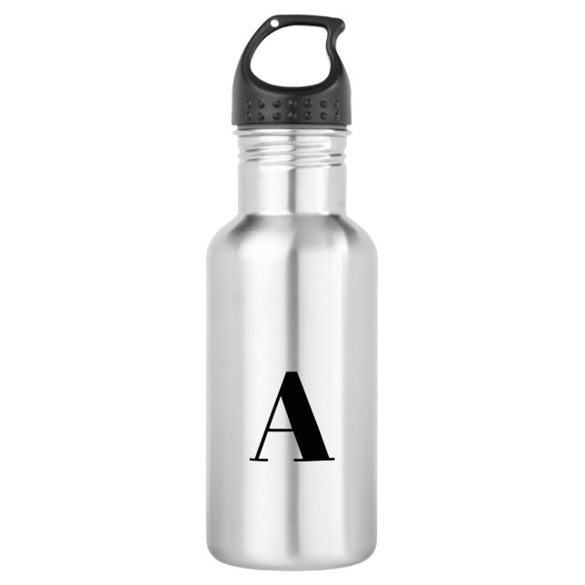 Garrafa Personalizar, personalizar a letra inicial do alfa (Frente)